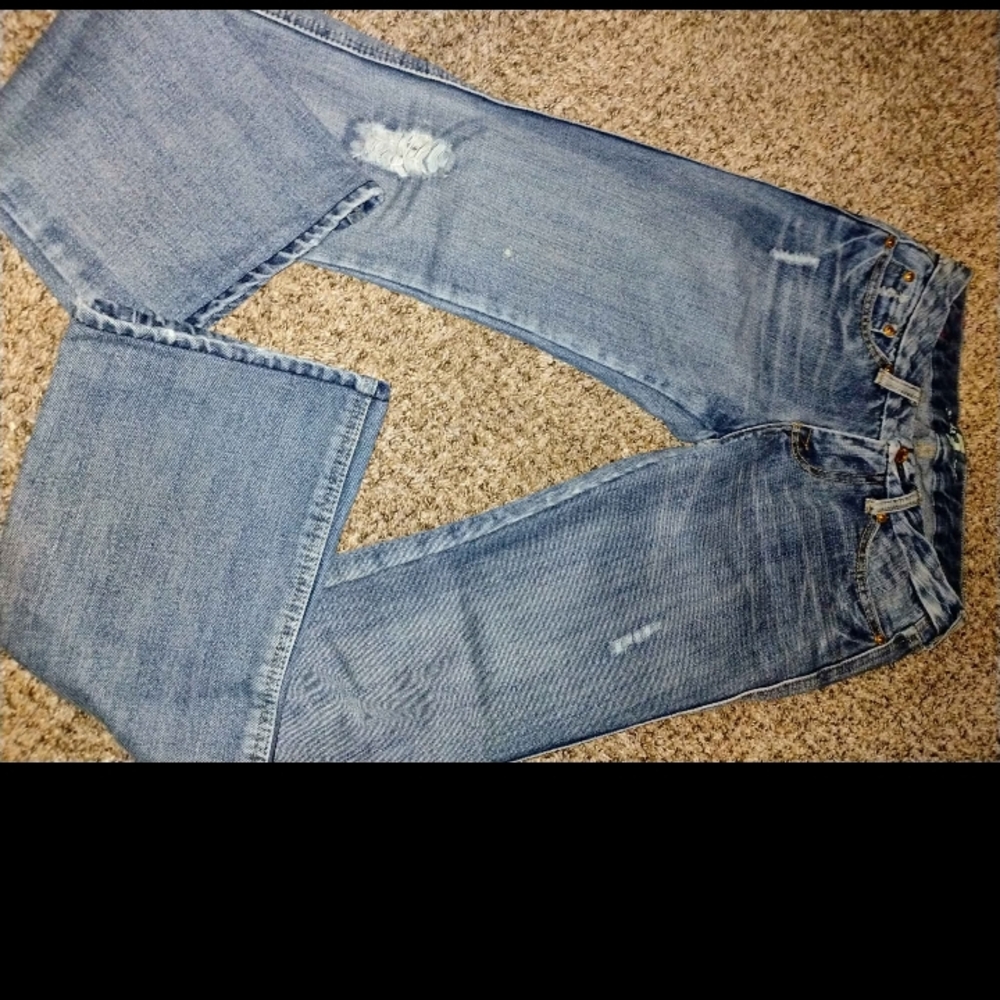 7 For All Mankind Blue Boot Cut Jeans